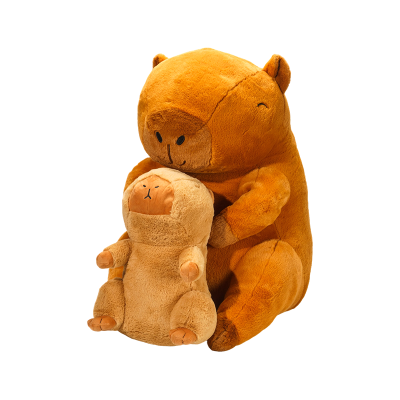 다양한 크기의 사랑스러운 카피바라 봉제 인형