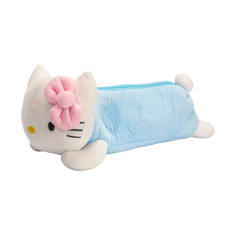 키티 페이스 봉제 필통